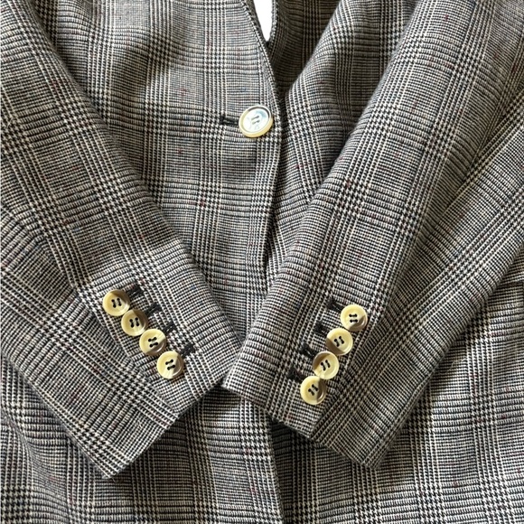 Free people X Saylor Susie Plaid Blazer Grey Check Size Small - Picture 3 of 13